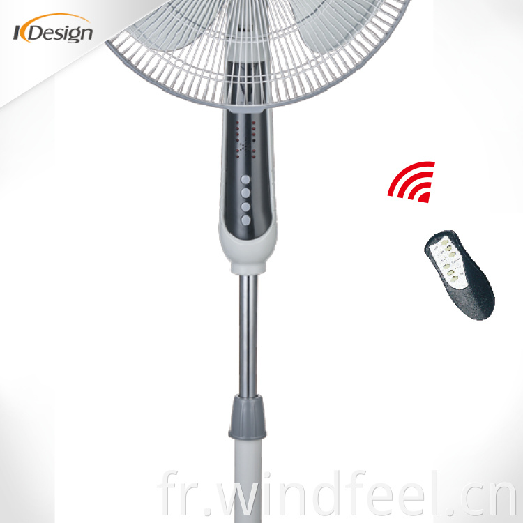 Ventilateur sur pied extérieur mobile de 16 pouces grand ventilateur sur pied haute vitesse de haute qualité avec télécommande et minuterie